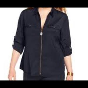 Michael Kors Longsleeve Zipfront Utility Shirt